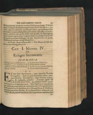 Membr. IV. De Reliquis Sacramentis.