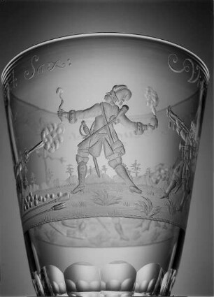 Deckelpokal (mit Feldlager-Darstellung) aus Schloß Moritzburg
