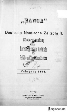 1894: 31. Jahrgang