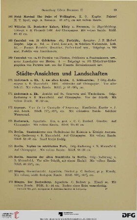 Städte-Ansichten und Landschaften (Nr. 170-228)