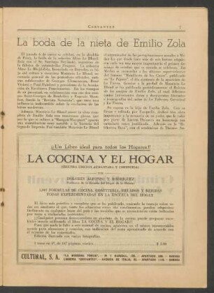 La boda de la nieta de Emilio Zola