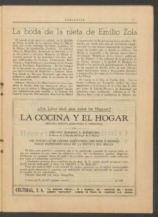 La boda de la nieta de Emilio Zola