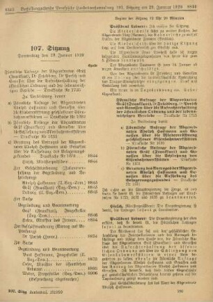 107. Sitzung. Donnerstag den 29. Januar 1920