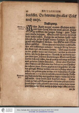 Außlegung.
