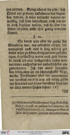 § 22. Beschluß nachricht von einigen ihm zu ehren verfertigten lob- und grabschrifften