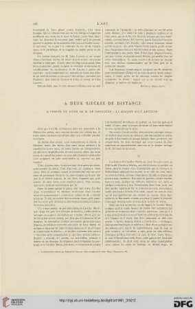 7: A deux siècles de distance : à propos du livre de M. de Goncourt: La Maison d'un Artiste
