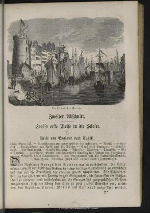 Zweiter Abschnitt. Cook's erste Reise in die Südsee