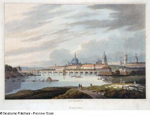 Dresden vom Ostragehege (mit falschen Türmen)
