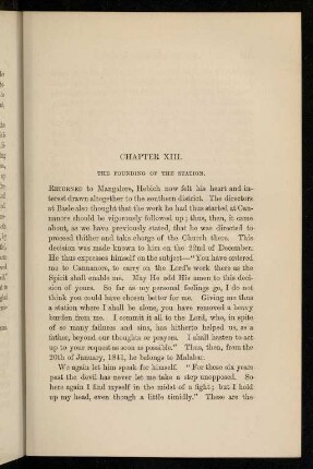 XIII. The founding of the station