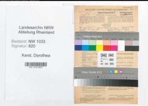 Entnazifizierung Dorothea Kerst , geb. 20.12.1920 (Kaufm.Angest.)