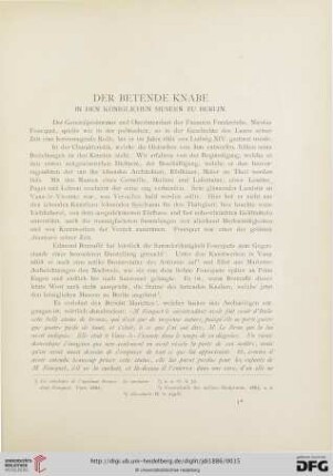 1: Der betende Knabe in den Königlichen Museen zu Berlin