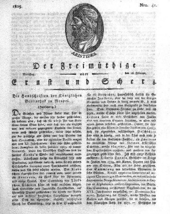 Nro. 41, Dienstag, den 26. Februar 1805