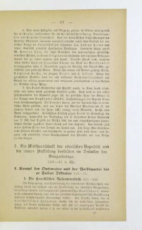 3. Die Weltherrschaft der römischen Republik und die innere Auflösung derselben im Zeitalter der Bürgerkriege. 133-31 v. Chr