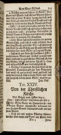 Tit. XXIV. Von der Christlichen Kirche.