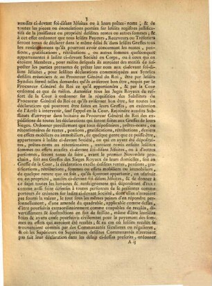 Extrait Des Registres Du Parlement : Du 5 Août 1763.