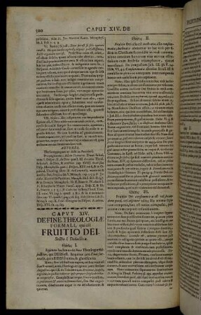 Caput XIV. De Fine Theologiæ Formali, qui est Fruitio Dei.