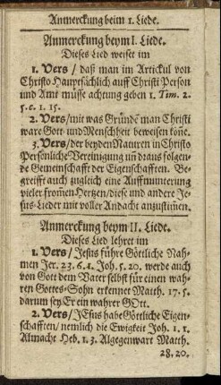 Anmerckung beym I. Liede [-] Anmerckung beym X. Liede