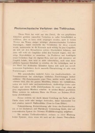 Photomechanische Verfahren des Tiefdruckes.