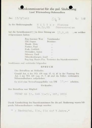 Miller, Klemens