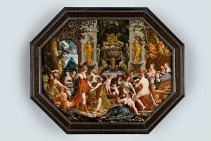 Pallas Athene tritt in den Kreis der Musen