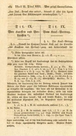 Tit. IX. Vom Kauf-Vertrag