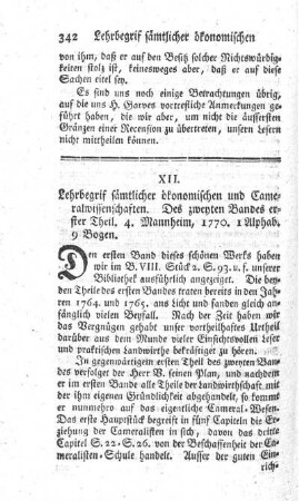 Lehrbegriff sämtlicher ökonomischer und Kameralwissenschaften. Bd.2.,T.1.