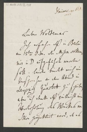 Brief an Woldemar Bargiel : 06.05.1856