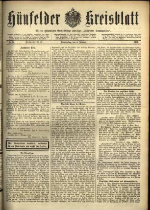 Ausgabe vom Donnerstag, den 04. Februar 1915.