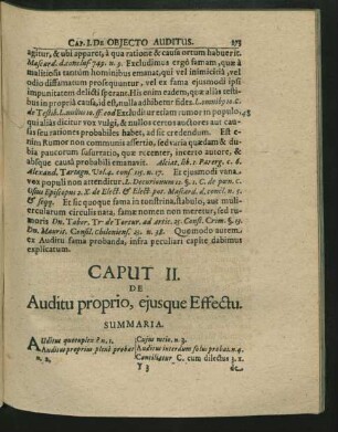 Caput II. De Auditu proprio, eiusque Effectu.