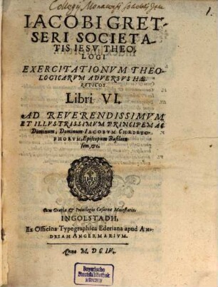 Exercitationum theologicarum adversus haereticos libri VI