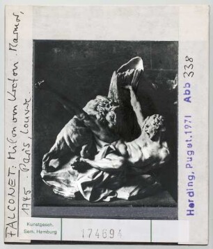 Etienne Maurice Falconet: Milon von Kroton, Marmor 1745. Paris, Louvre