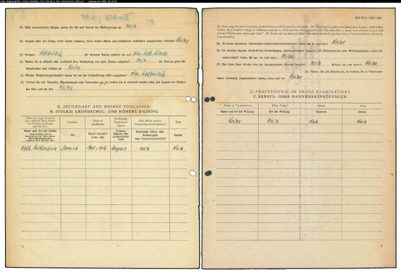 Entnazifizierung Aloys Epping , geb. 01.10.1901 (Bauunternehmer)