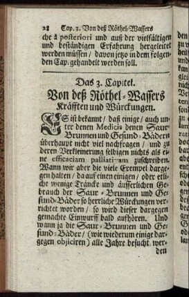 Das 3. Capitel. Von deß Röthel-Wassers Kräfften und Würckungen.