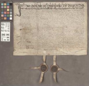 Butzbach: Kaufbrief über Güterstücke zu Butzbach