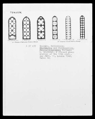 Bourges, Kathedrale Saint-Etienne, Chorumgang und Chorkapellen, Fensterdiagramme