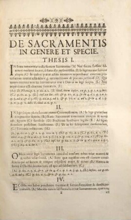 De sacramentis in genere et specie.