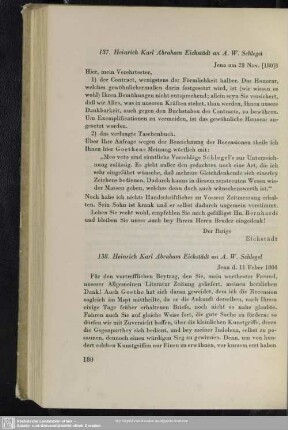 Heinrich Carl Abraham Eichstaedt an August Wilhelm von Schlegel, Jena, 28.11.1803