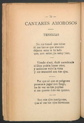 Ternezas : Cantares amorosos