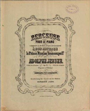 Berçeuse : pour le piano ; op. 12