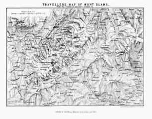 MAP OF MONT BLANC AND ENVIRONS