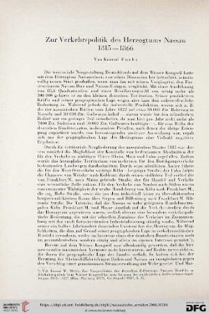 77: Zur Verkehrspolitik des Herzogtums Nassau 1815-1866