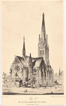 Evangelischen Kirche, Köln: Perspektivische Ansicht