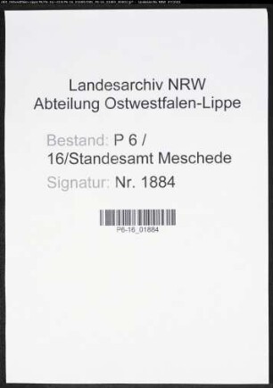 Heiratsregister Standesamt Meschede
