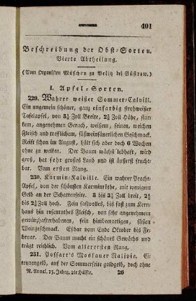 [1.] Beschreibung der Obst-Sorten, Vierte Abtheilung.