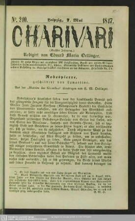 6.1847=240: Charivari