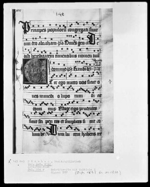Antiphonale — Initiale E, darin Signum IMH, Folio 154recto