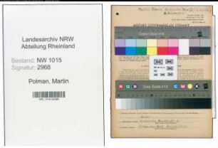 Entnazifizierung Martin Polman , geb. 04.03.1896 (Mitinhaber)