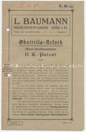 Obotritia-Rekord / Motor-Dreschmaschinen