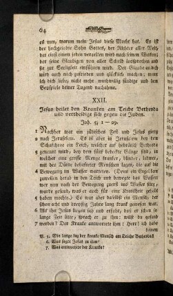 64-70, XXII. Jesus heilet den ...; XXIII. Jesus heilet den ...