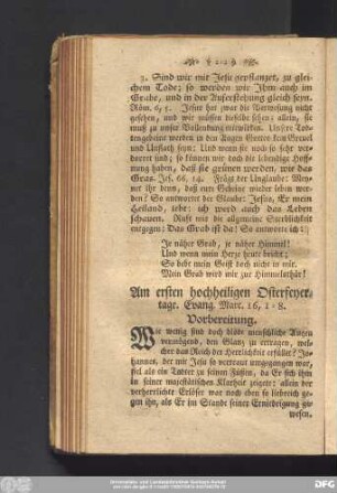 Am ersten hochheiligen Osterfeyertage. Evang. Marc. 16, 1 - 8.